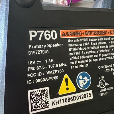 6 Ryobi ONE+ SCORE Wireless Speakers