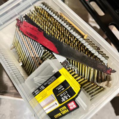 Husky Framing Nailer w Box of Nails