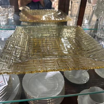 Large pressed glass plate