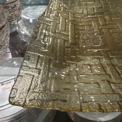 Large pressed glass plate