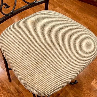 ASHLEY ~ Pine & Wrought Iron Style Iron Pub Table & Four (4) Chairs