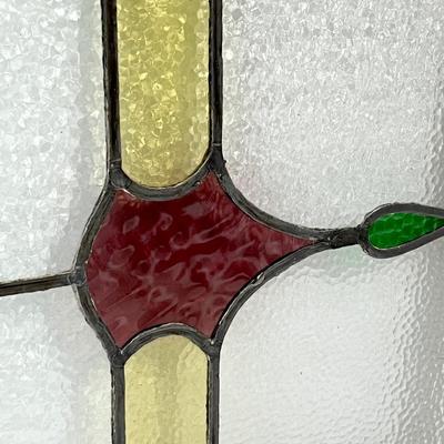 Large Stained Glass Window ~ 21.5” x 36”