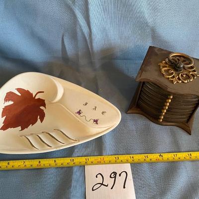 Vintage Ashtray and Coasters