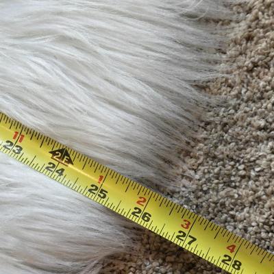 Round Fluffy Sheep Skin Rug #2