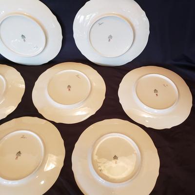 Rosenthal Gold Rimmed Blue and White Plates and Tea Cups (LR-KD)
