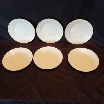 Rosenthal Gold Rimmed Blue and White Plates and Tea Cups (LR-KD)