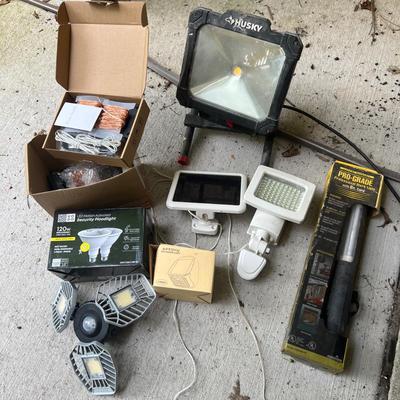 Mixed Lighting Lot - Husky, Solar Power + More