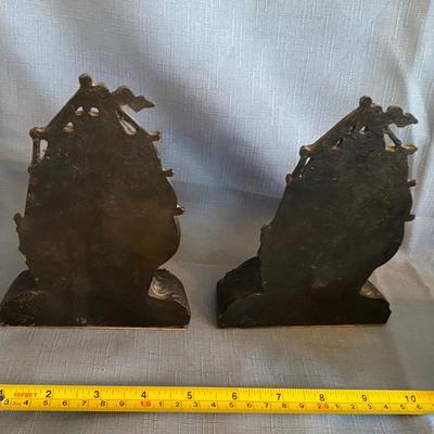 Vintage Ship Book Ends