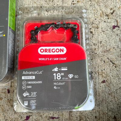 RYOBI 18 in. Battery Chainsaw, Batteries, Charger, New Chains, etc,