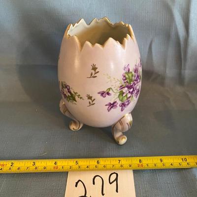 Vintage Egg shaped Porcelain Vase