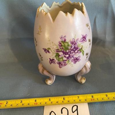 Vintage Egg shaped Porcelain Vase