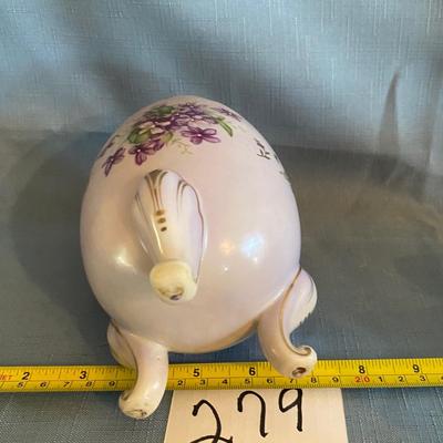 Vintage Egg shaped Porcelain Vase
