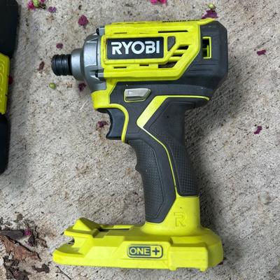Ryobi Lot - Pressure Gauge, Drill, Bits, Battery