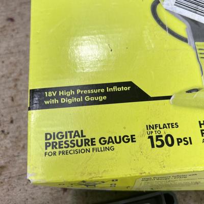 Ryobi Lot - Pressure Gauge, Drill, Bits, Battery