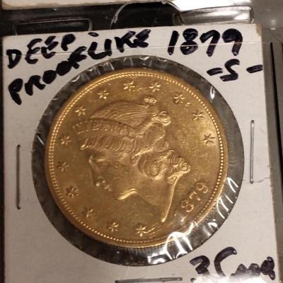 1879 S liberty head Gold Piece Deep in peóof like