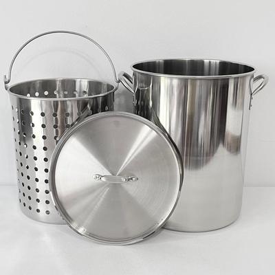 Stainless Steel Multi Cooker With Strainer Basket & Lid