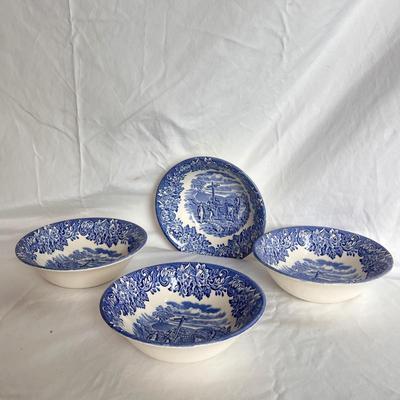Staffordshire, Takahashi, Asahi, Royal Crownford, and More Blue and White China (LR-DZ)