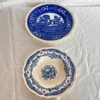 Staffordshire, Takahashi, Asahi, Royal Crownford, and More Blue and White China (LR-DZ)