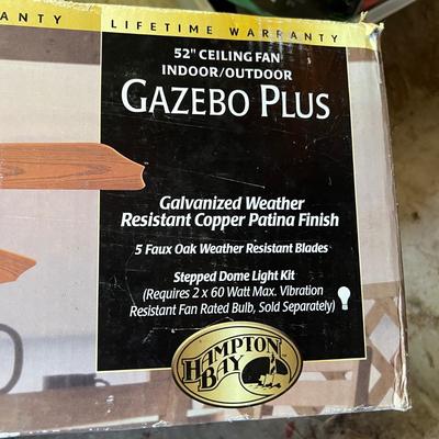 NEW Hampton Bay 52" Indoor Outdoor Gazebo Plus Fan