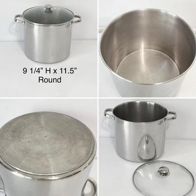 Two (2) Stainless Steel Stockpots With Lids