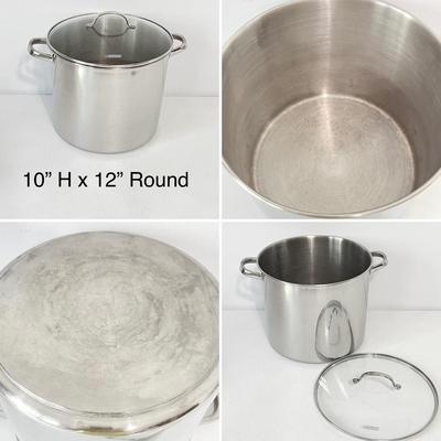 Two (2) Stainless Steel Stockpots With Lids