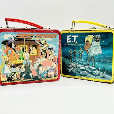 E.T. & DISNEY ~ Vtg. Metal Nostalgic Lunchboxes