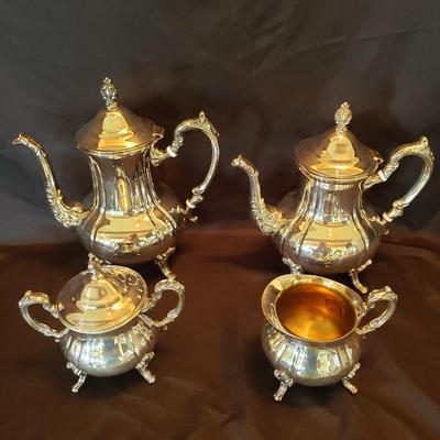 Towle Silver Plated Tea Set and Tray (LR-KD)