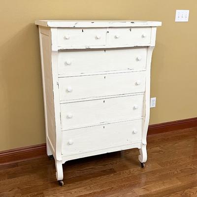 Solid Wood Distressed Chest of Drawers