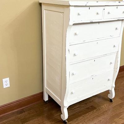 Solid Wood Distressed Chest of Drawers