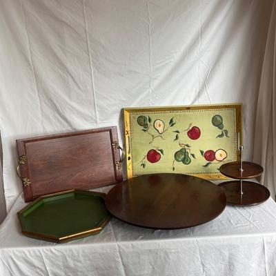 Wooden Trays and Lazy Susan (LR-DZ)