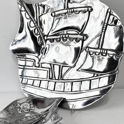 Pirate Theme Serve Ware ~ Two (2) Piece Set