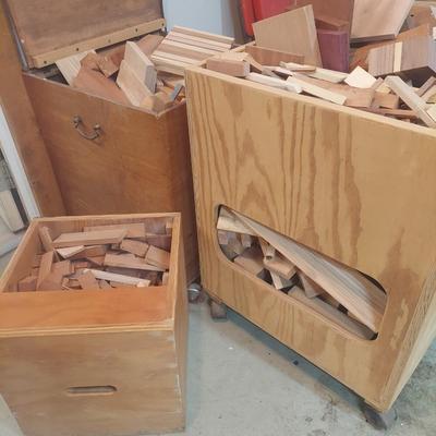 Mixed Wood Scraps in Wooden Crates (G-BBL)