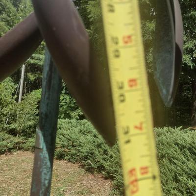 Artisan Crafted Metal Yard Art Double Sided Whirly Gig