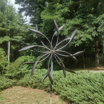 Artisan Crafted Metal Yard Art Double Sided Whirly Gig