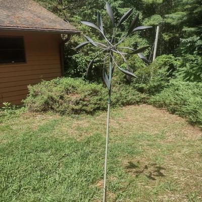 Artisan Crafted Metal Yard Art Double Sided Whirly Gig
