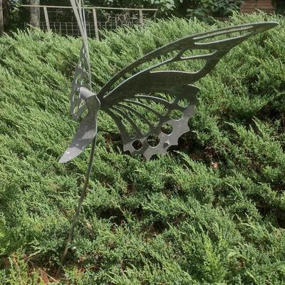 Artisan Crafted Metal Yard Art Butterfly Garden Decoration