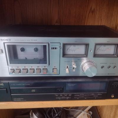 Sony Cassette Player and JVC Compact Disc Player