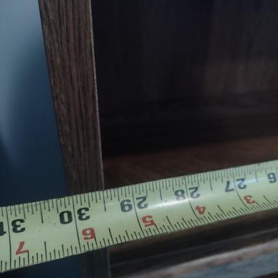 Dark Oak Finish Multi-Shelf Book Stand