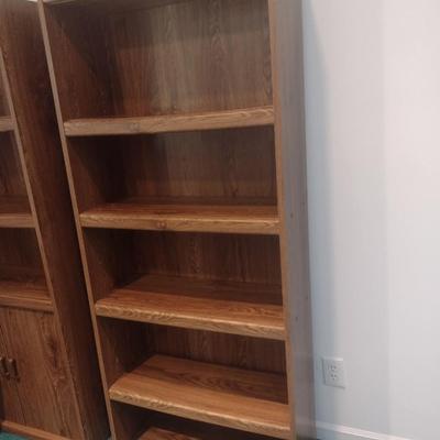 Dark Oak Finish Multi-Shelf Book Stand