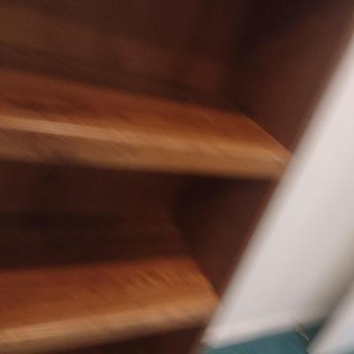 Dark Oak Finish Multi-Shelf Book Stand