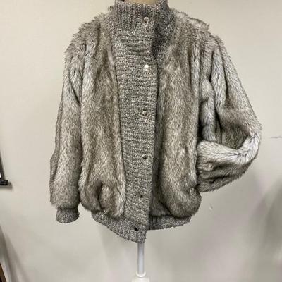 Nieman Marcus Fur and Knit Jacket