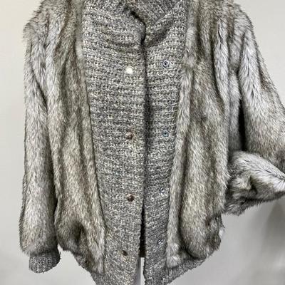 Nieman Marcus Fur and Knit Jacket