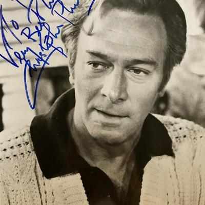 Christopher Plummer signed photo