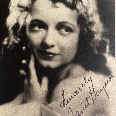 Janet Gaynor signed photo