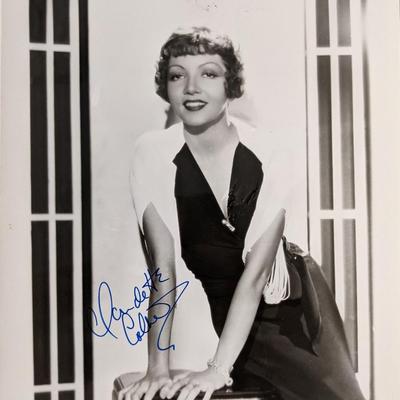Claudette Colbert signed photo