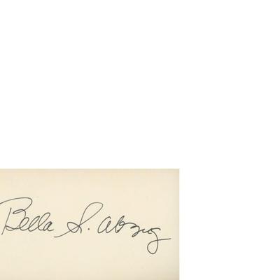 Bella Abzug original signature