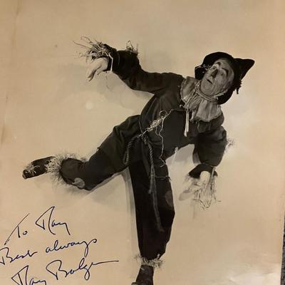 Ray Bolger Wizard of Oz signed photo