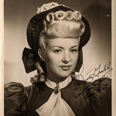 Betty Grable signed photo