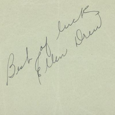 Ellen Drew signature cut