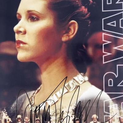 Carrie Fisher signed photo